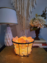 Load image into Gallery viewer, Authentic Himalayan Salt Lamp w/ Dimmer: Self Care Gift, Unique Home Gift, Diffuser, Halotherapy, Office lamp, Spa Kit, Home Decor, Anxiety