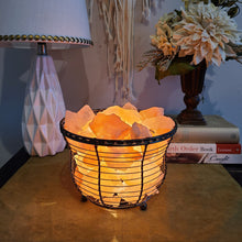 Load image into Gallery viewer, Authentic Himalayan Salt Lamp w/ Dimmer: Self Care Gift, Unique Home Gift, Diffuser, Halotherapy, Office lamp, Spa Kit, Home Decor, Anxiety
