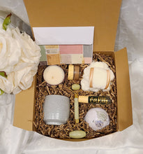 Load image into Gallery viewer, Self-Love Spa Gift Set Collection: Handmade Wellness Spa kit, Organic, Selfcare Gift box, Pamper gift
