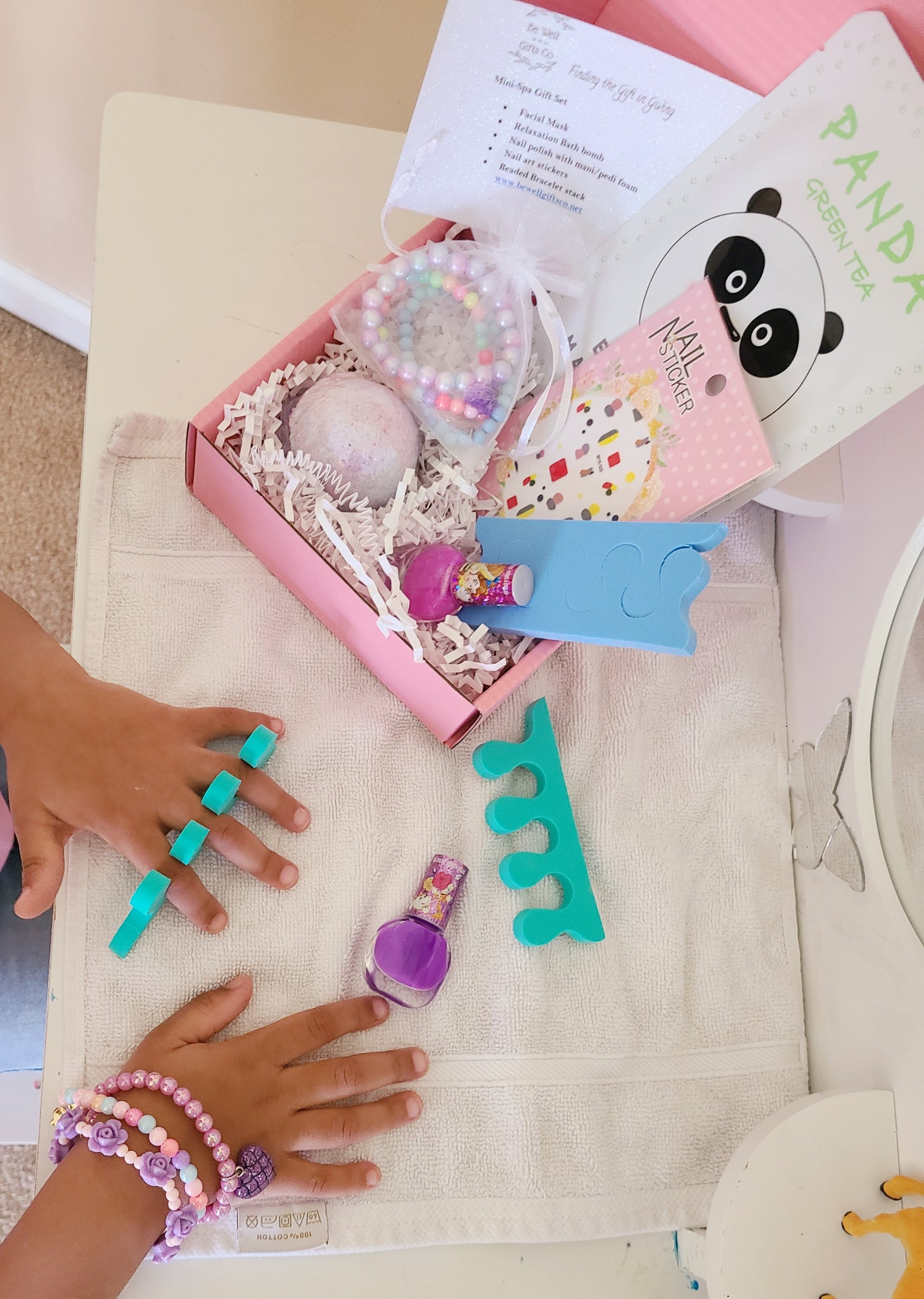 Kids Pamper Hamper: Mini Spa Kit, Pamper Party, Glam Kit, Nail Art, Gi – Be  Well Gifts Co.