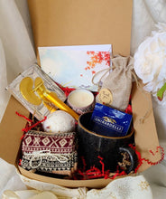 Load image into Gallery viewer, Hygge Gift Box: Spa Gift Set, Thank You Gift Box, Holiday Gift Box, Gift for Mom, Gift for Dad, Care Package, Ceramic Mug, Sympathy Gift Box
